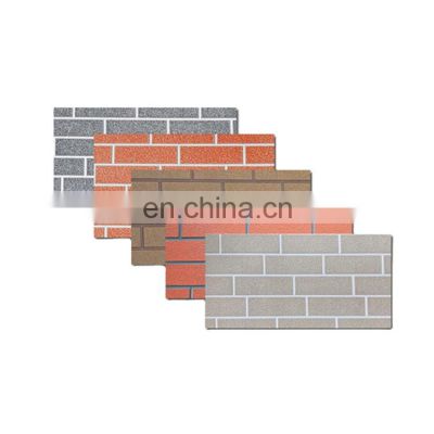 16mm PU insulated decoration wall panel used for steel structure prefabricated houses