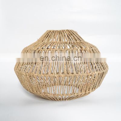 Hot Sale Jute lampshade light pendant,Super Seagrass Chandelier Handcrafted, Sustainable Eco Friendly Lighting Home Wholesale