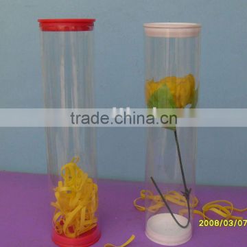 clear round barrel ,plastic tube with customized in any designs