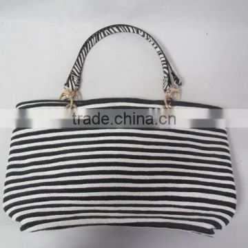 paper braid color striped patten paper straw beach bag