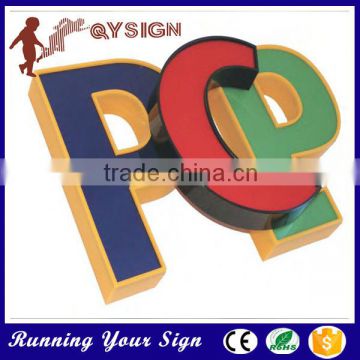 Outside Galvanized Sheet Acrylic Face Channel Street Mounted LED Sign