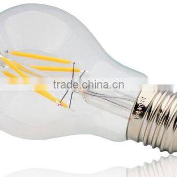 Cheapest super bright A60 2w 4w 6w 8w edison light bulb dimmable filament led bulb