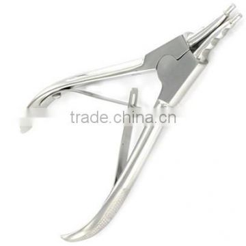 Body Piercing Tool Outward Bend Tips Ring Opening Pliers curved with small tip and 3 grooves Piercing Tools / Tattoo Tools / 8"