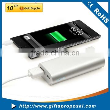 5000mah External Power Bank Backup One USB Battery Charger with Blue LED Light For Cell Phone