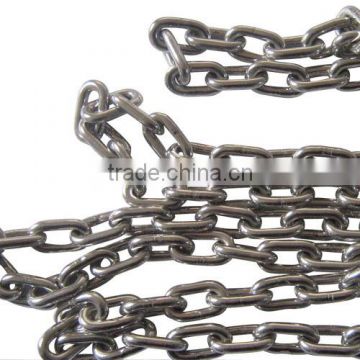 12mm DIN 763 Long Link Chains, Made of AISI304/316 Stainless Steel.