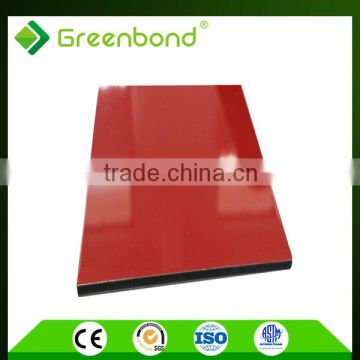 Greenbond high gloss pe coating aluminium composite panel cladding acp design cladding sheet price