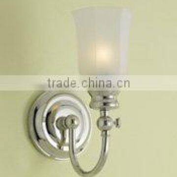 UL & CUL Listed Adjustable Glass Wall Light in Plated Chrome