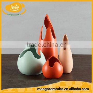 2016 new products irregular home decor ceramic porcelain vase