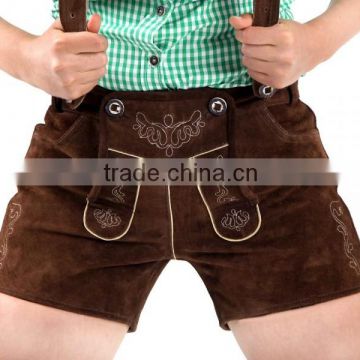 Bavarian Long Women/German Short,Leather Pant Suide Leather shorts