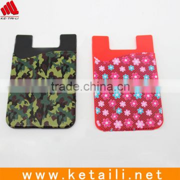 Promotion adhensive sticky silicone card holder for phone