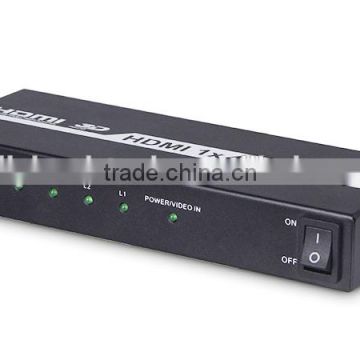 4-port HDMI Splitter 1 HDMI input and 4 HDMI output HDMI1.3V with power adapter