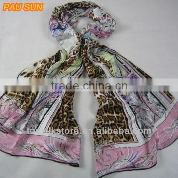 hangzhou100% digital silk scarf printing long silk scarf