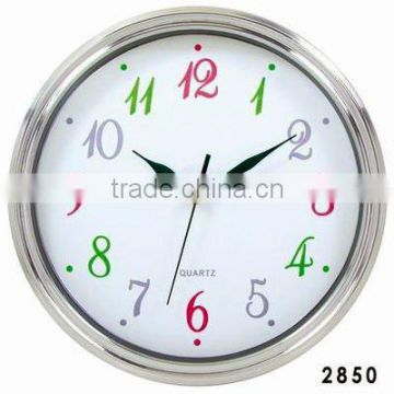 Plastic Wall Clock, with Electroplated Frame and Custom Dial