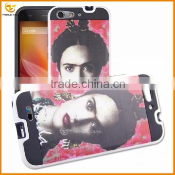 color printing drawing line armor pc+tpu case for zte v6