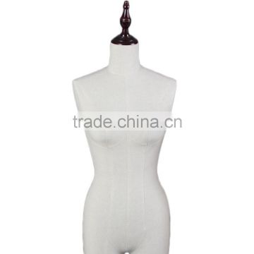 Vintage dressmaking dummy torso wrapped mannequin female adjustable mannequin with wooden base