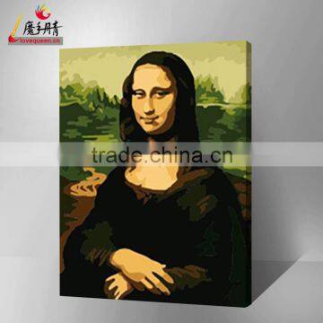 famous artwork Mona Lisa of canvas oil painting by numbers 2016