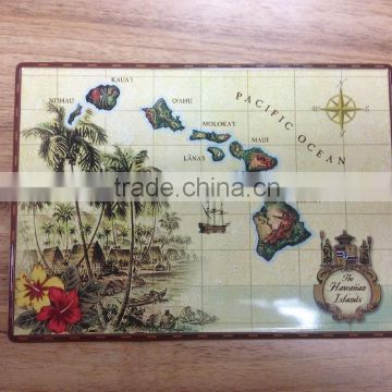 custom souvenir stamped metal postcard