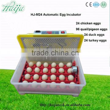 CE certificate high quality 24 chicken egg incubator used home HJ-M24