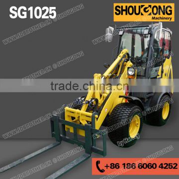 Shougong Narrow mini Loader, hydrostatic loader with Sauer hydraulics