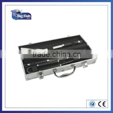 stainless steel BBQ tools with case pack/Aluminum trunk