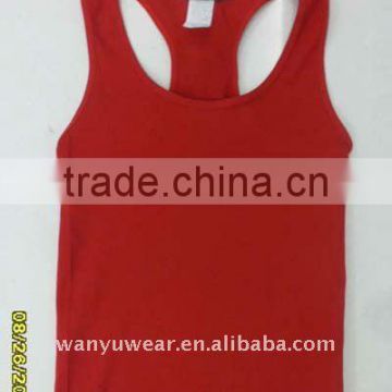 hot red seamless ladies sport vest top