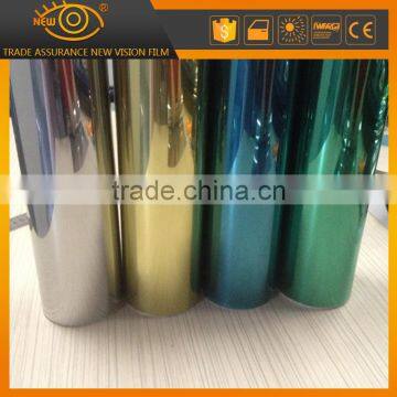 Good ductility silve/gold/green/blue color reflective window film mirror window film