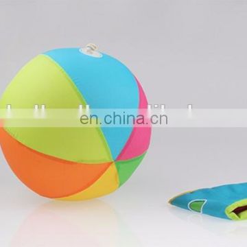 New Design Colorful Beach Ball Air Latex Balloon With Frabic
