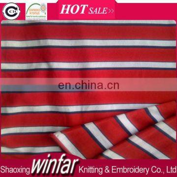 single jersey yarn dyed stripe knitting cotton fabric for garment