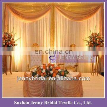 BCK009 Hot sale Fancy chiffon and organza wedding backdrops