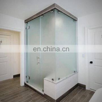 High quality aluminium design interior frosted glass bathroom door