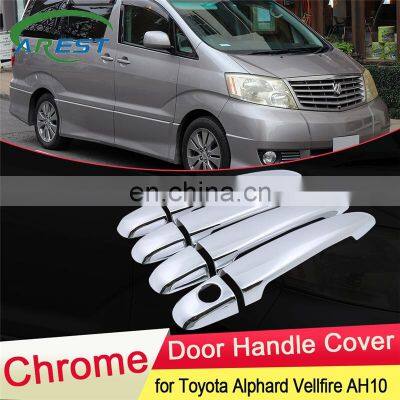 for Toyota Alphard Vellfire AH10 2002~2008 Chrome Door Handle Cover Trim Car Cap Stickers Accessories 2003 2004 2005 2006 2007