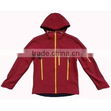 Waterproof clothing men soft shell hoody jacket