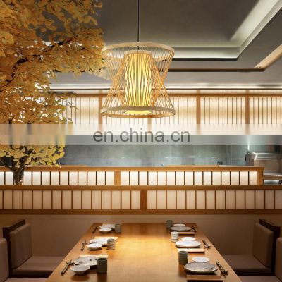 HUAYI New Design Southeast Asian Style Bedroom Indoor Decoration Handmade Bamboo LED Pendant Lights