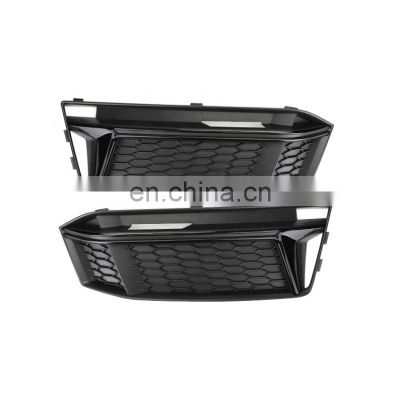 Pair Front Foglight Grille ACC Hole Cover Grill 8W0 807 681 K 8W0 807 682 K For AUDI A4 S Line S4 B9 16-18