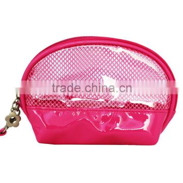 Stock design PVC cosmetic handbag diaphanous tulle candy color zipper bag makeup holder