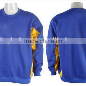 custom high quality 100% polyester men plain crewneck sweatshirt wholesale