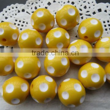 AAA Quality Yellow sparkly chunky acrylic bling beads, 20mm round shape acrylic bling beads for jewelry makings!! !!