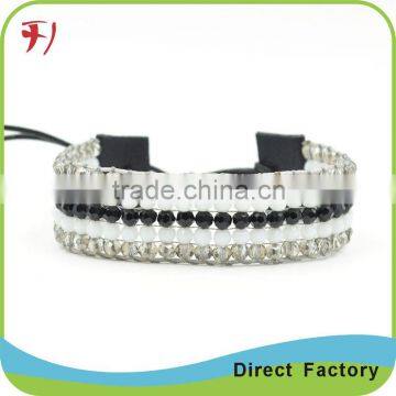 Quality jewelry saudi gold jewelry bracelet black crystal bead tassel bracelet