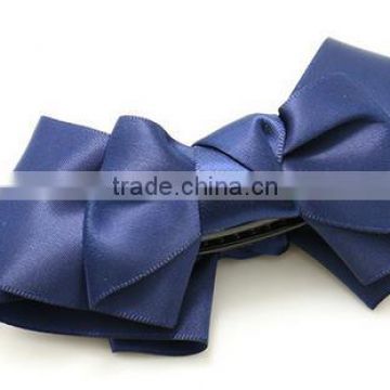 elegant fabric blue hair bow hairstyles using a banana clip for hair