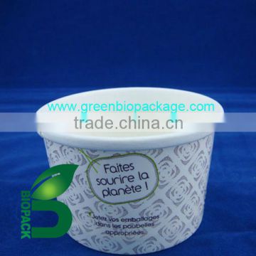 Custom printed pla laminated paper sald bowl