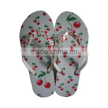 with printing upper/insole women's flip flops(HG13004
