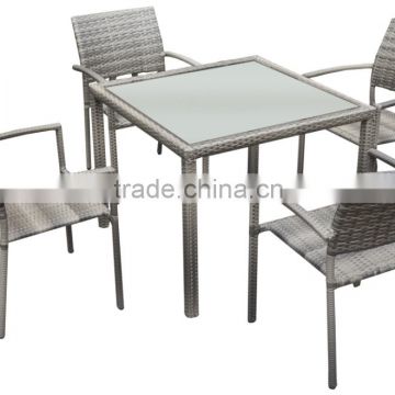 Hot sale Chinese wicker rattan table and chair patio rattan garden dining furniture rattan dining set