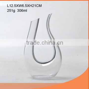 hand made borosilicate lead free clear glass wine decanter /single glass decanter