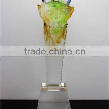 prosperity trophy liuli colored glass trophy business gift