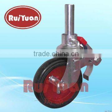 Scaffolding Caster for heavy duty with Cast Iron and Rubber wheel