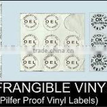 Frangible Vinyl Labels (Tamper Roof)