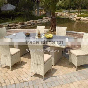 Wicker Rattan Dining set Furniture- Poly rattan Dining and Coffee set Outdoor Furniture