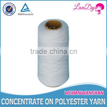 Manufacturer directly wholesale 62/2 semi-dull 100% polyester yarn in plastic or paper cone for knitting and weaving