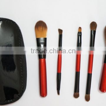 5 pcs portable double ended makeup brush types