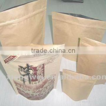 laminated paper small coffee bags with zipper lock